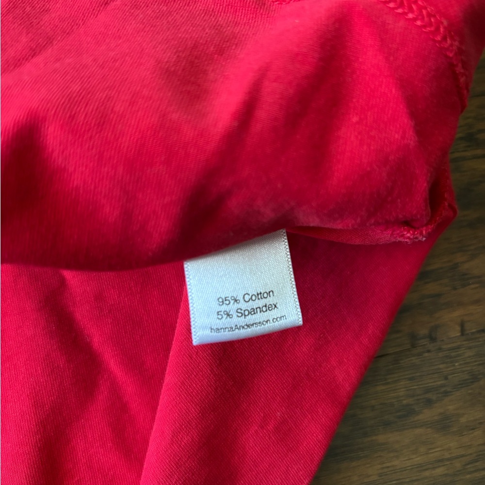 Hanna Andersson Long Sleeve Red with Gold Dots - Picture 5 of 5